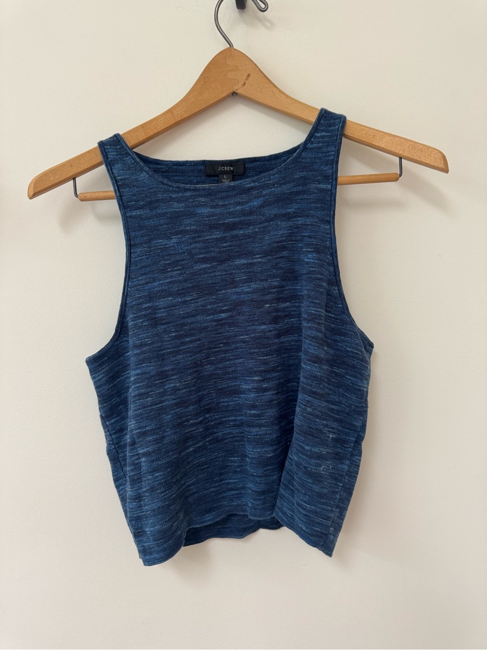 J. Crew Navy Marled Sleeveless Tank